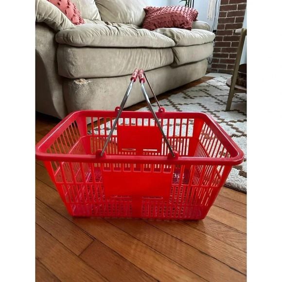Red Shopping Cart Basket - Picture 1 of 7